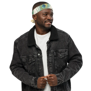 Vibrant Peacock Feathers Print Bandana - Upf50 Travel - Dipaliz - Bandanas & Headties