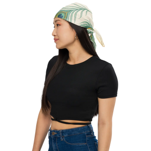 Vibrant Peacock Feathers Print Bandana - Upf50 Travel - Dipaliz - Bandanas & Headties