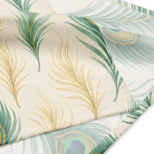 Vibrant Peacock Feathers Print Bandana - Upf50 Travel - Dipaliz - Bandanas & Headties