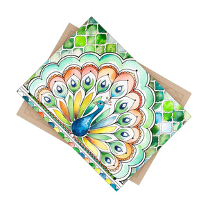 Vibrant Peacock Ceramic Photo Tile 6x6 Wall Decor Dipaliz - Tiles