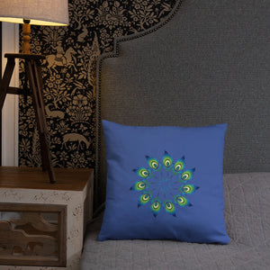 Peacock Feathers Basic Pillow – Washable Case - Dipaliz - Throw Pillows