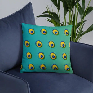 Peacock Feathers Printed Basic Throw Pillow - Royal Decor - Dipaliz - Pillows