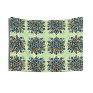 Peacock Feathers Pattern Wall Tapestry – Polyester - Dipaliz - Decorative Tapestries