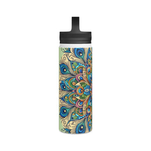 Sparkling Stainless Steel Water Bottle - Peacock - Dipaliz - Bottles