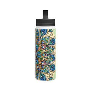 Sparkling Stainless Steel Water Bottle - Peacock - Dipaliz - Bottles