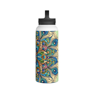 Sparkling Stainless Steel Water Bottle - Peacock - Dipaliz - Bottles