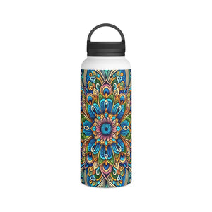 Sparkling Stainless Steel Water Bottle - Peacock - Dipaliz - Bottles