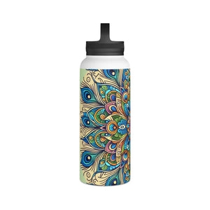 Sparkling Stainless Steel Water Bottle - Peacock - Dipaliz - Bottles