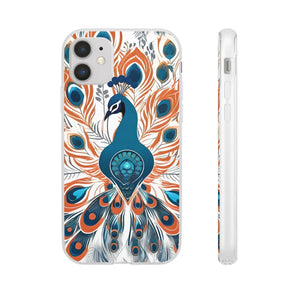 Peacock Flexi Cases - Stylish Clear Tpu Protection - Dipaliz - Mobile Phone
