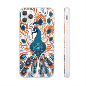Peacock Flexi Cases - Stylish Clear Tpu Protection - Dipaliz - Mobile Phone