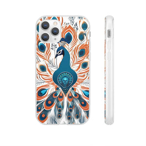 Peacock Flexi Cases - Stylish Clear Tpu Protection - Dipaliz - Mobile Phone
