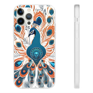 Peacock Flexi Cases - Stylish Clear Tpu Protection - Dipaliz - Mobile Phone