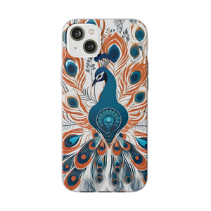Peacock Flexi Cases - Stylish Clear Tpu Protection - Dipaliz - Mobile Phone