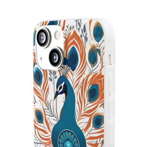 Peacock Flexi Cases - Stylish Clear Tpu Protection - Dipaliz - Mobile Phone