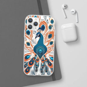 Peacock Flexi Cases - Stylish Clear Tpu Protection - Dipaliz - Mobile Phone