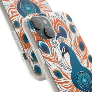 Peacock Flexi Cases - Stylish Clear Tpu Protection - Dipaliz - Mobile Phone