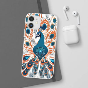 Peacock Flexi Cases - Stylish Clear Tpu Protection - Dipaliz - Mobile Phone