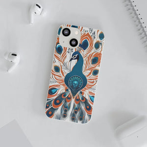 Peacock Flexi Cases - Stylish Clear Tpu Protection - Dipaliz - Mobile Phone