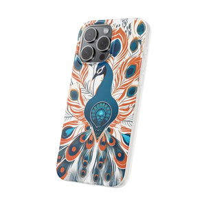 Peacock Flexi Cases - Stylish Clear Tpu Protection - Dipaliz - Mobile Phone