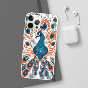Peacock Flexi Cases - Stylish Clear Tpu Protection - Dipaliz - Mobile Phone