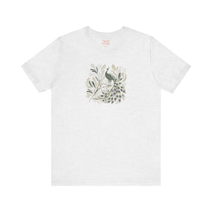Soft Cotton Floral Peacock Tee - Quality Print - Dipaliz - T-shirts