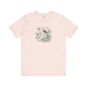 Soft Cotton Floral Peacock Tee - Quality Print - Dipaliz - T-shirts