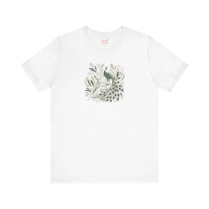 Soft Cotton Floral Peacock Tee - Quality Print - Dipaliz - T-shirts