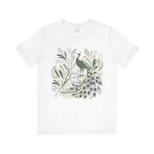 Floral Peacock Soft Cotton Tee Quality Print - Dipaliz - T-shirts