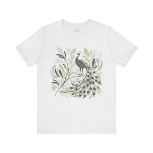 Floral Peacock Soft Cotton Tee Quality Print - Dipaliz - T-shirts