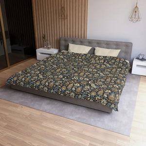 Microfiber Duvet Cover - Luxurious Peacock Design - Dipaliz - King / Cream - Covers