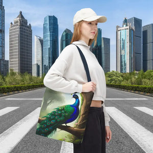 Print Tote Bag - Peacock Branch Design - Dipaliz - Bags