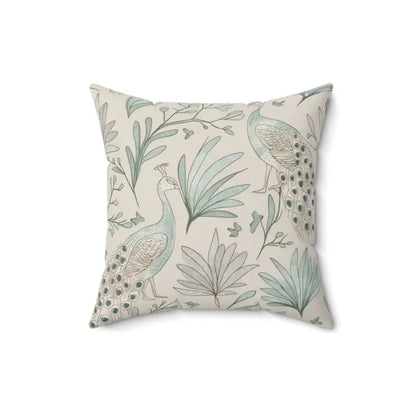 Transform your Space with Peacock Paradise Square Pillows - 16’’ × Home Decor