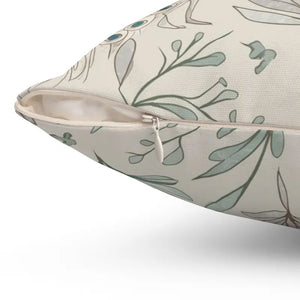 Peacock Paradise Square Pillow - Spun Polyester Home Decor - Dipaliz - Throw Pillows