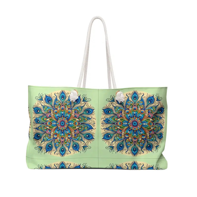 Peacock Paradise Weekender Tote: Ready for Fun Escapades! - 24’’ × 13’’ Bags