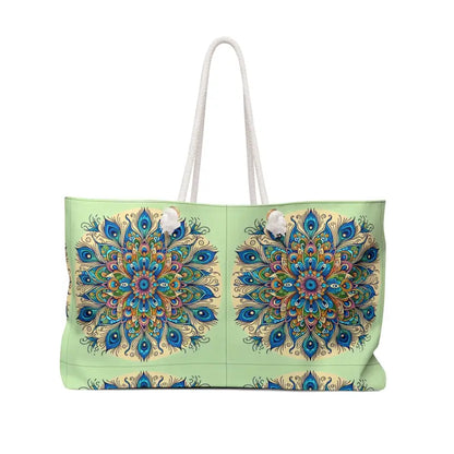 Peacock Paradise Weekender Tote: Ready for Fun Escapades! - 24’’ × 13’’ Bags