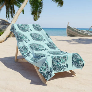 Peacock Pattern Beach Towel – Cotton Blend - Dipaliz - Towels