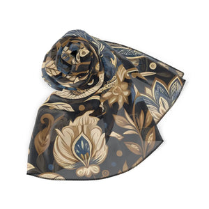 Jacobean Peacock Square Scarf Poly - Scarves & Shawls