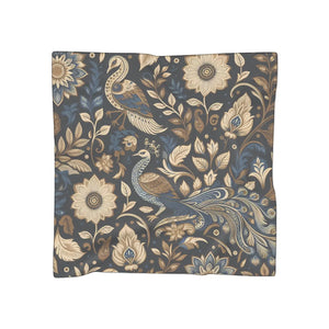 Jacobean Peacock Square Scarf Poly - Scarves & Shawls