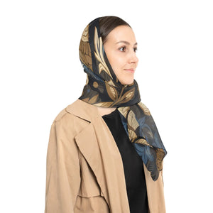 Jacobean Peacock Square Scarf Poly - Scarves & Shawls