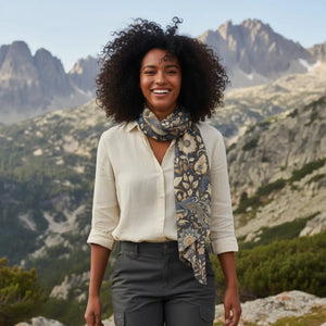 Jacobean Peacock Square Scarf Poly - Scarves & Shawls