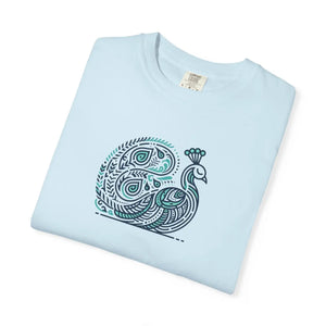 Peacock Cotton Tee Garment Dyed Eco Friendly Gift Dipaliz - T-shirts