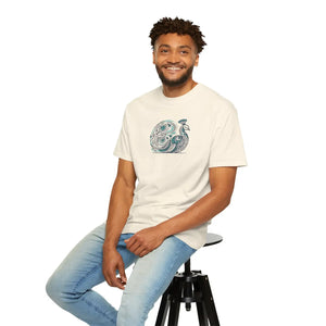 Peacock Cotton Tee Garment Dyed Eco Friendly Gift Dipaliz - T-shirts