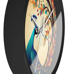 Peacock Wall Clock – Silent Wood Statement Piece - Dipaliz - Clocks