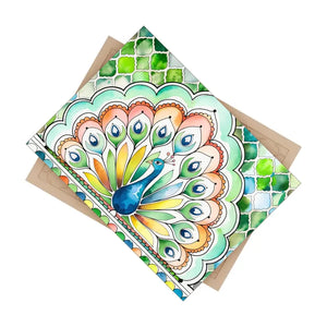 Vibrant Peacock Ceramic Photo Tile - Stunning Wall Art - Dipaliz - Tiles