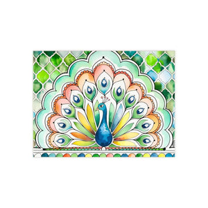 Vibrant Peacock Ceramic Photo Tile - Stunning Wall Art - Dipaliz - Tiles