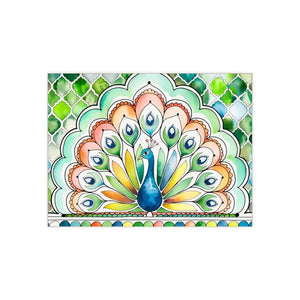 Vibrant Peacock Ceramic Photo Tile - Stunning Wall Art - Dipaliz - 6’’ × 8’’ / Matte - Tiles