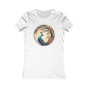 Feminine Peacock Tee - Favorite Fit Cotton - Dipaliz - T-shirts - 2xl