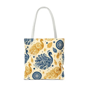 Peacock Style Tote with Cotton Webbing Straps - Dipaliz - Bags