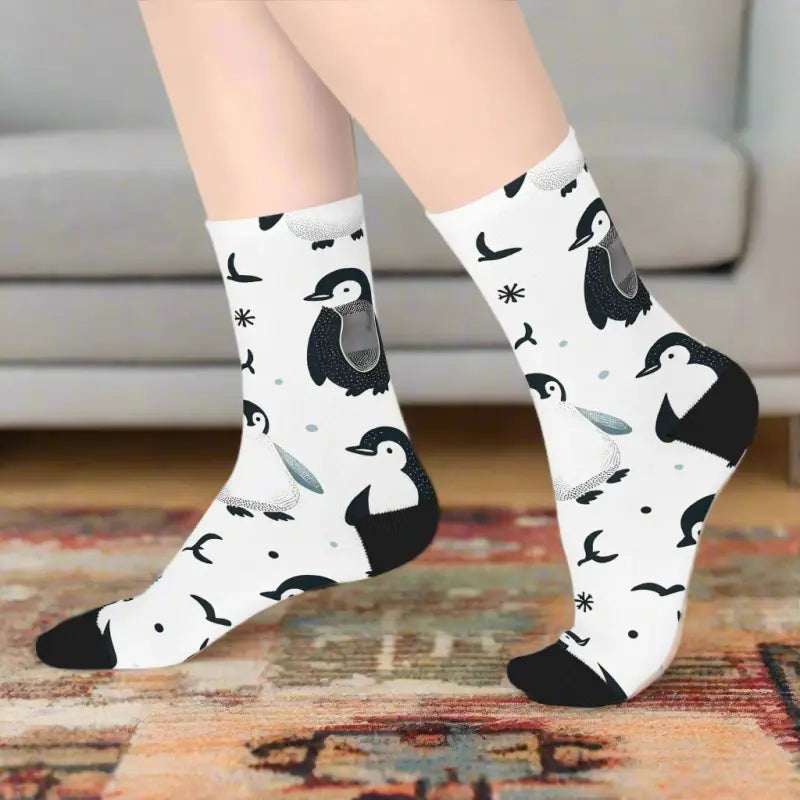 Unleash Style with Penguin Mid-length Socks Fashion Trends 2024 - one Size / 3/4 Crew