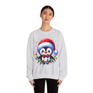 Cozy Penguin Snuggle Season Crewneck - Winter Vibes - Dipaliz - Sweatshirts